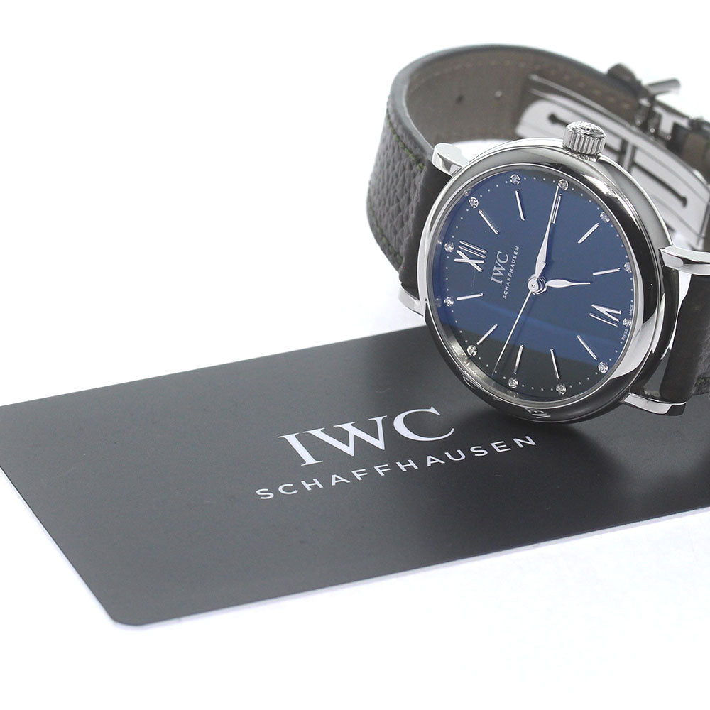 IWC SCHAFFHAUSEN IW357412 Portofino Automatic 34 12P Diamond Automatic Women's Watch with Warranty