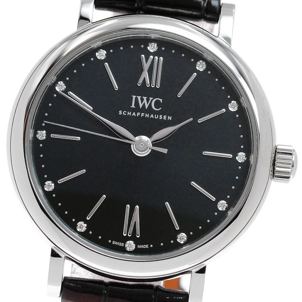 IWC SCHAFFHAUSEN IW357412 Portofino Automatic 34 12P Diamond Automatic Women's Watch with Warranty