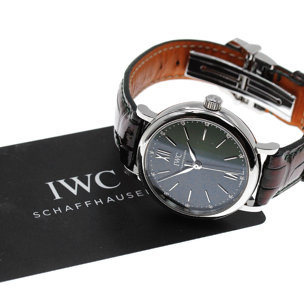 IWC SCHAFFHAUSEN IW357412 Portofino Automatic 34 12P Diamond Automatic Women's Watch with Warranty
