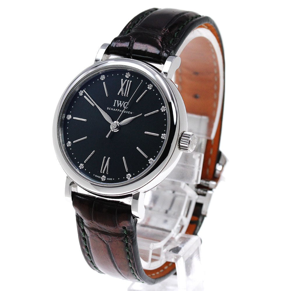 IWC SCHAFFHAUSEN IW357412 Portofino Automatic 34 12P Diamond Automatic Women's Watch with Warranty