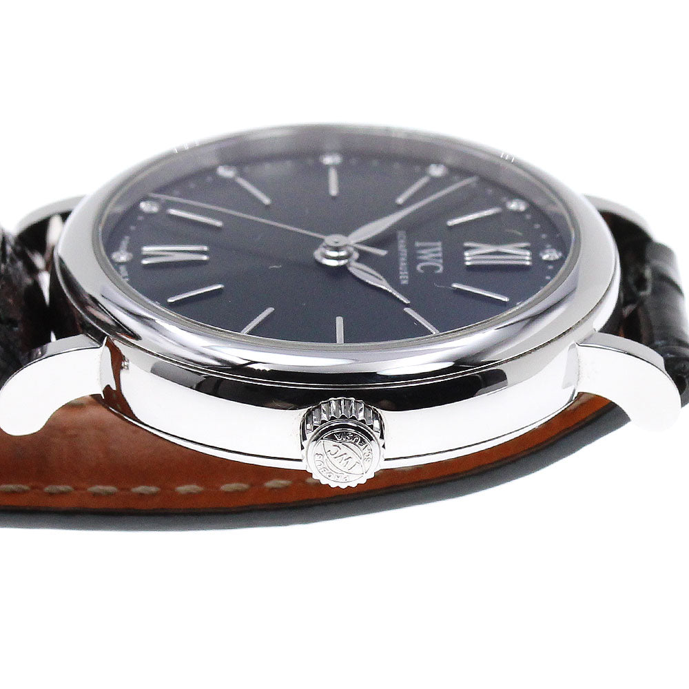 IWC SCHAFFHAUSEN IW357412 Portofino Automatic 34 12P Diamond Automatic Women's Watch with Warranty