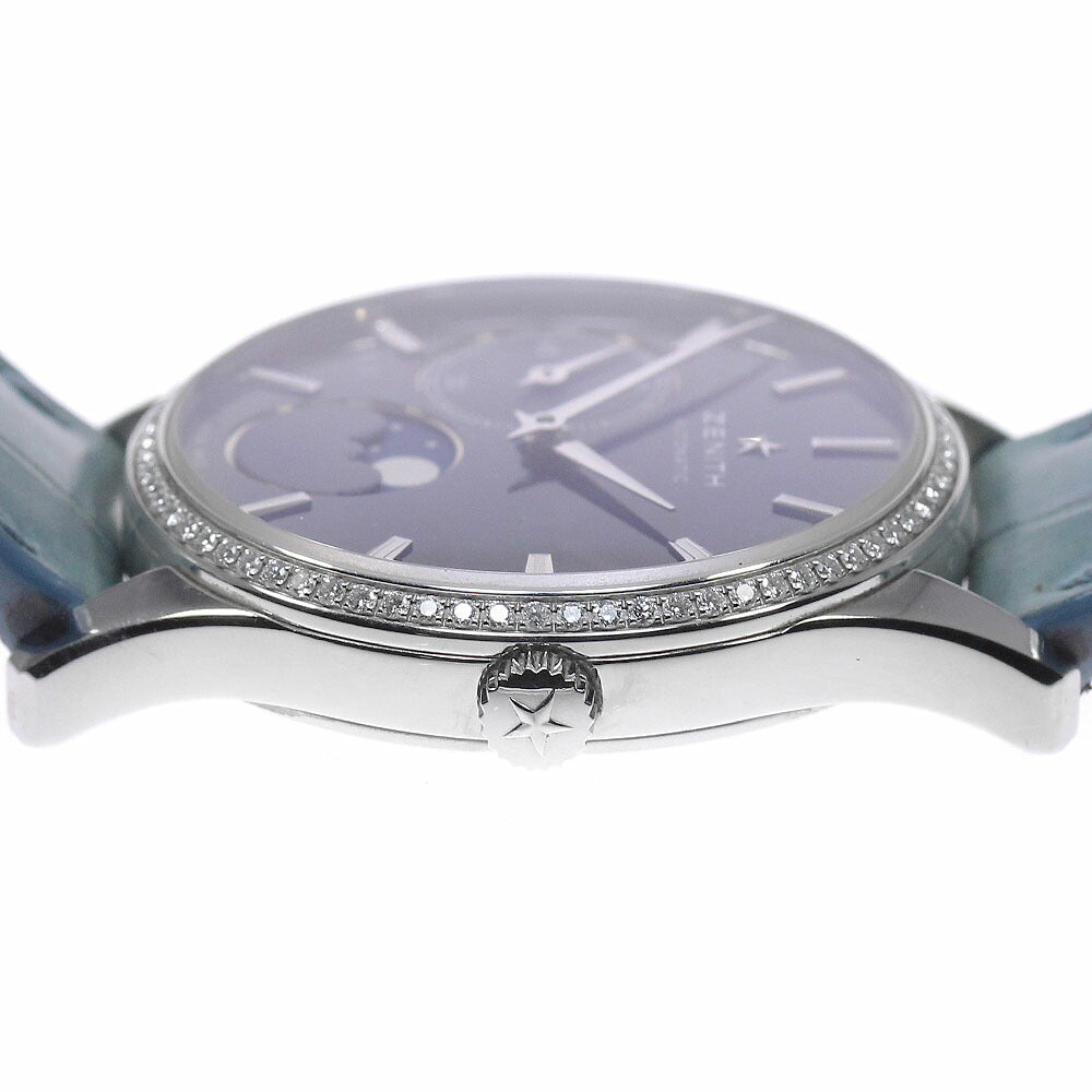 ZENITH 16.2310.692 Class Elite Ultra Thin Moon Phase Diamond Bezel Automatic Women's