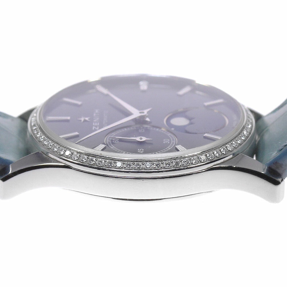 ZENITH 16.2310.692 Class Elite Ultra Thin Moon Phase Diamond Bezel Automatic Women's