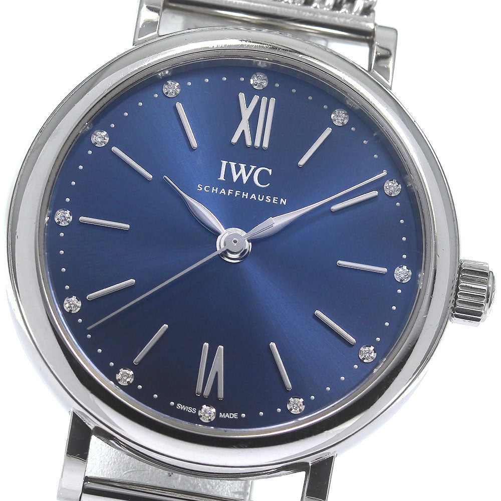 IWC SCHAFFHAUSEN IW357404 Portofino Automatic 34 12P Diamond Automatic Boys Watch with Warranty