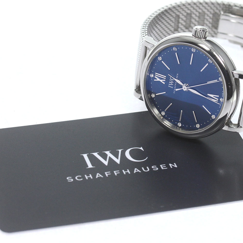 IWC SCHAFFHAUSEN IW357404 Portofino Automatic 34 12P Diamond Automatic Boys Watch with Warranty