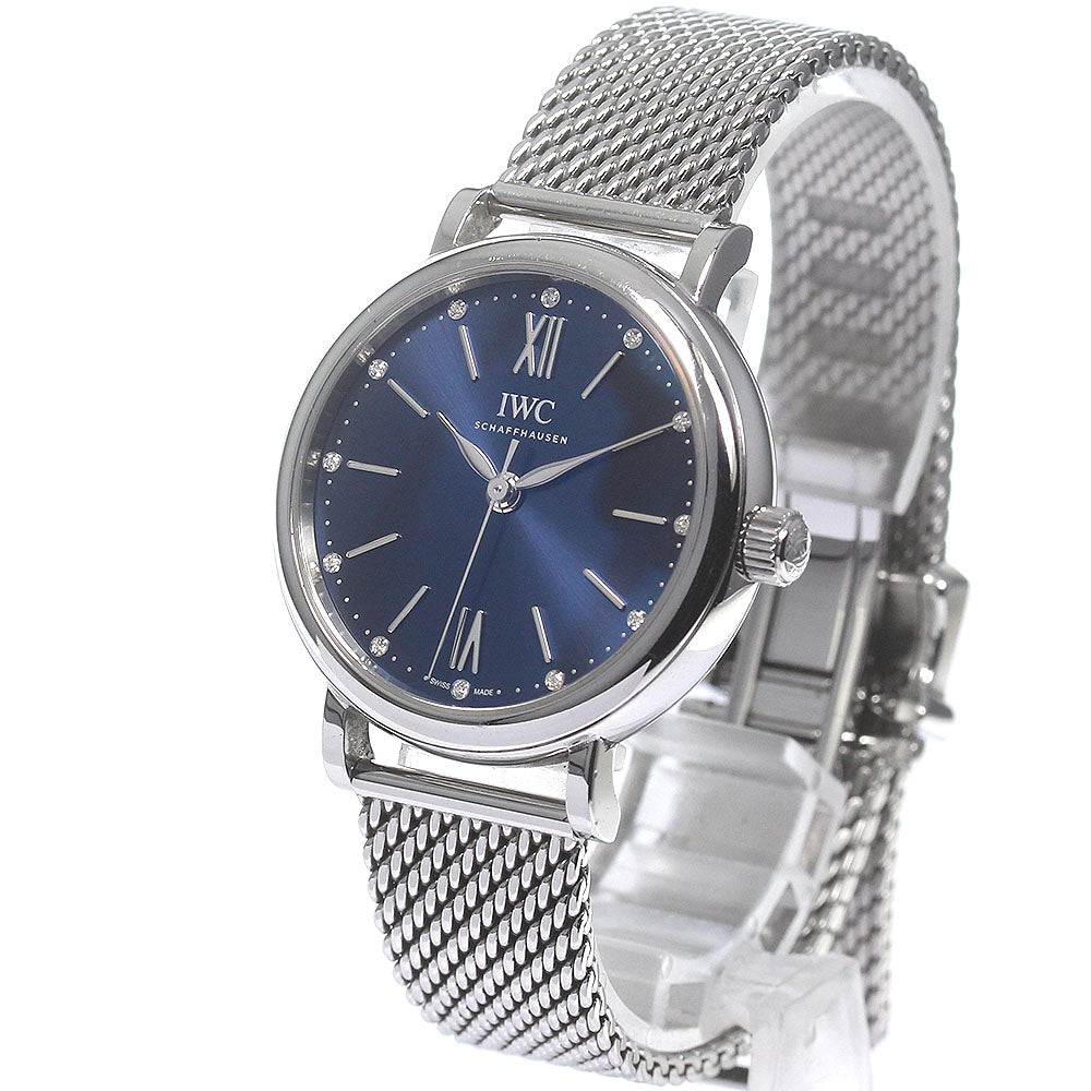 IWC SCHAFFHAUSEN IW357404 Portofino Automatic 34 12P Diamond Automatic Boys Watch with Warranty