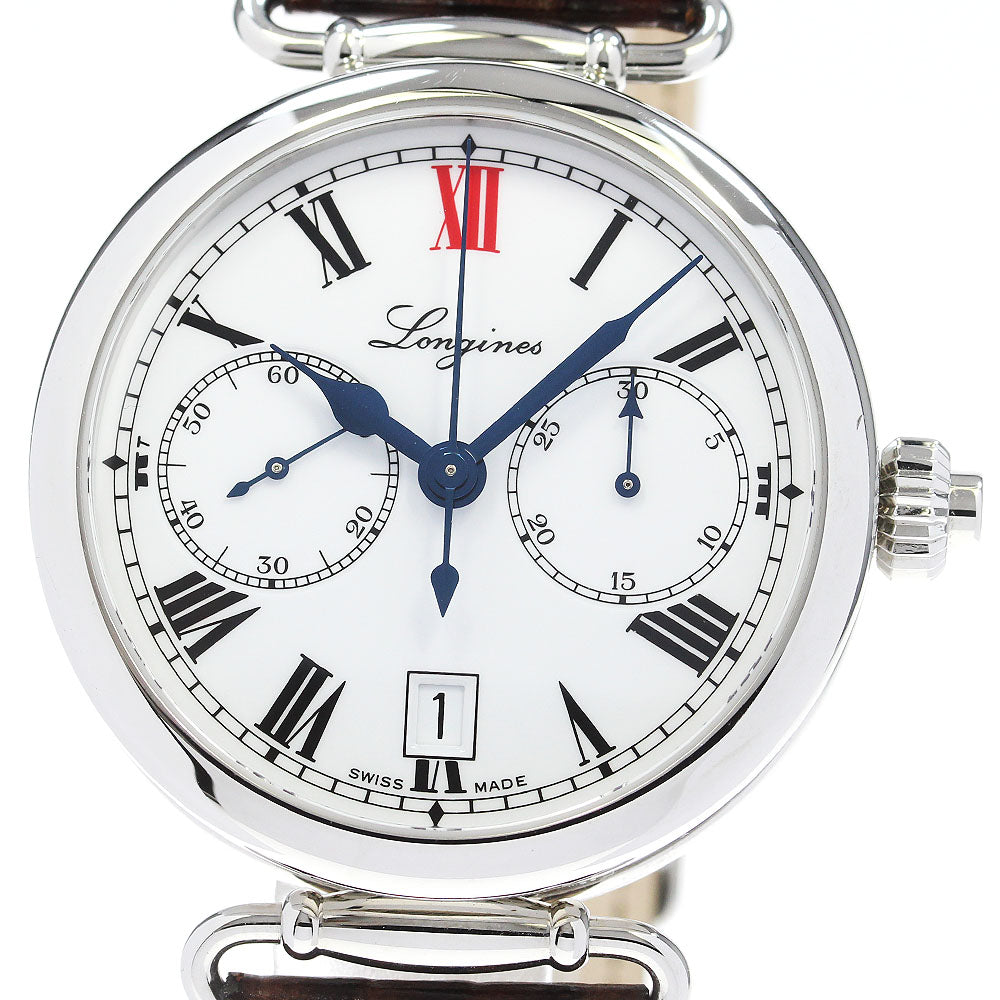 LONGINES L2.776.4 Heritage Collection One-Push Chronograph Automatic Men's Watch Good Condition