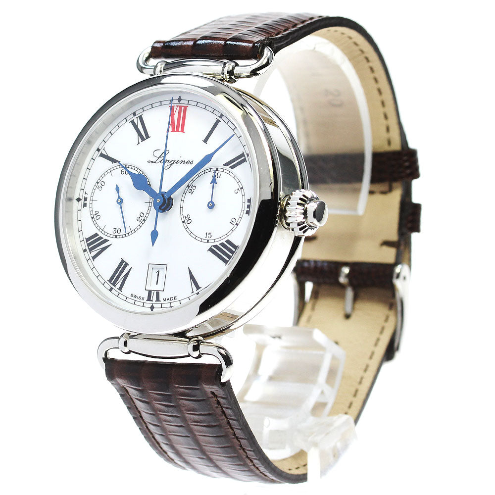 LONGINES L2.776.4 Heritage Collection One-Push Chronograph Automatic Men's Watch Good Condition