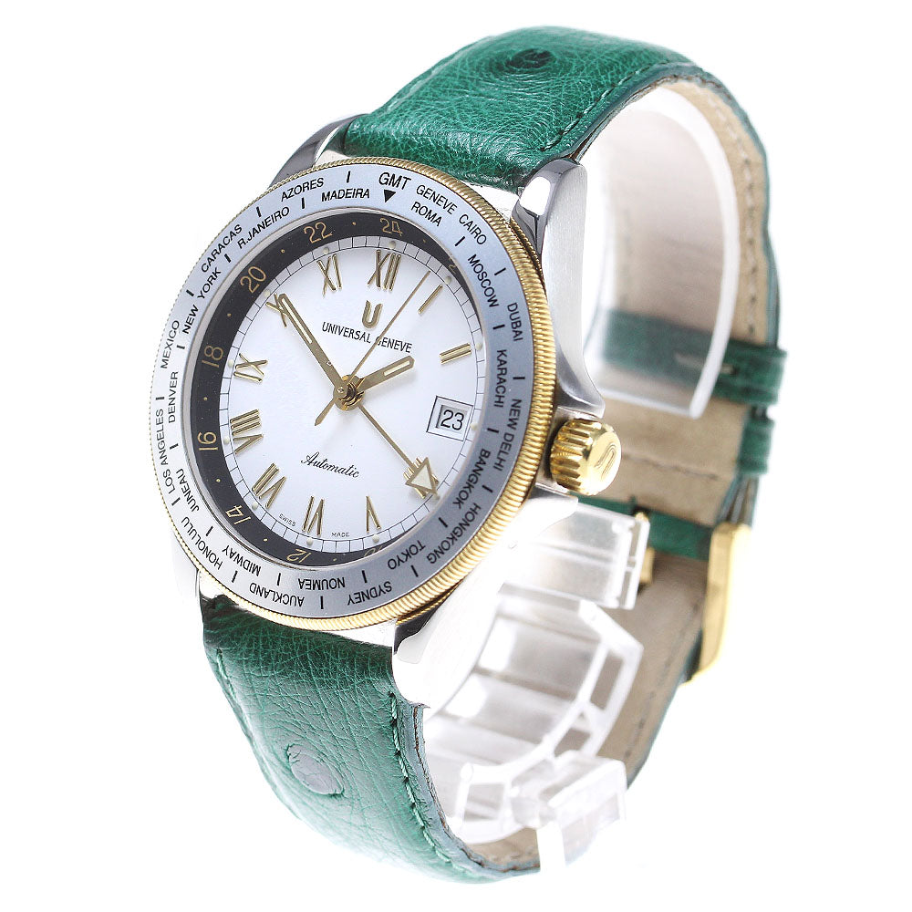 Universal Geneve 273.435 Worldtimer GMT Automatic Men's Watch Good Condition