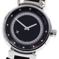LOUIS VUITTON Q1319 Tambour Disc Amaranth Diamond MM Diamond Quartz with Box and Warranty