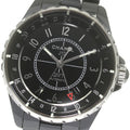 CHANEL H3102 J12 GMT Black Ceramic Automatic Men's Watch Good Condition