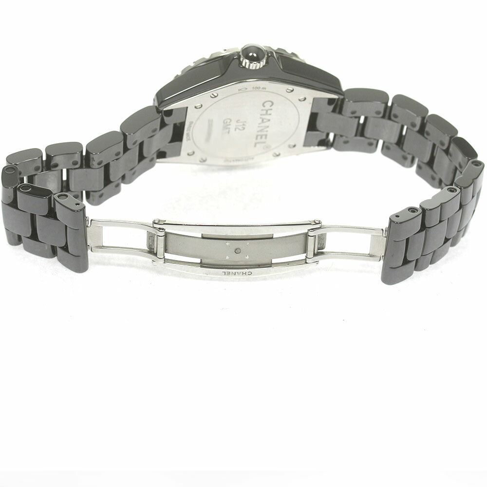 CHANEL H3102 J12 GMT Black Ceramic Automatic Men's Watch Good Condition