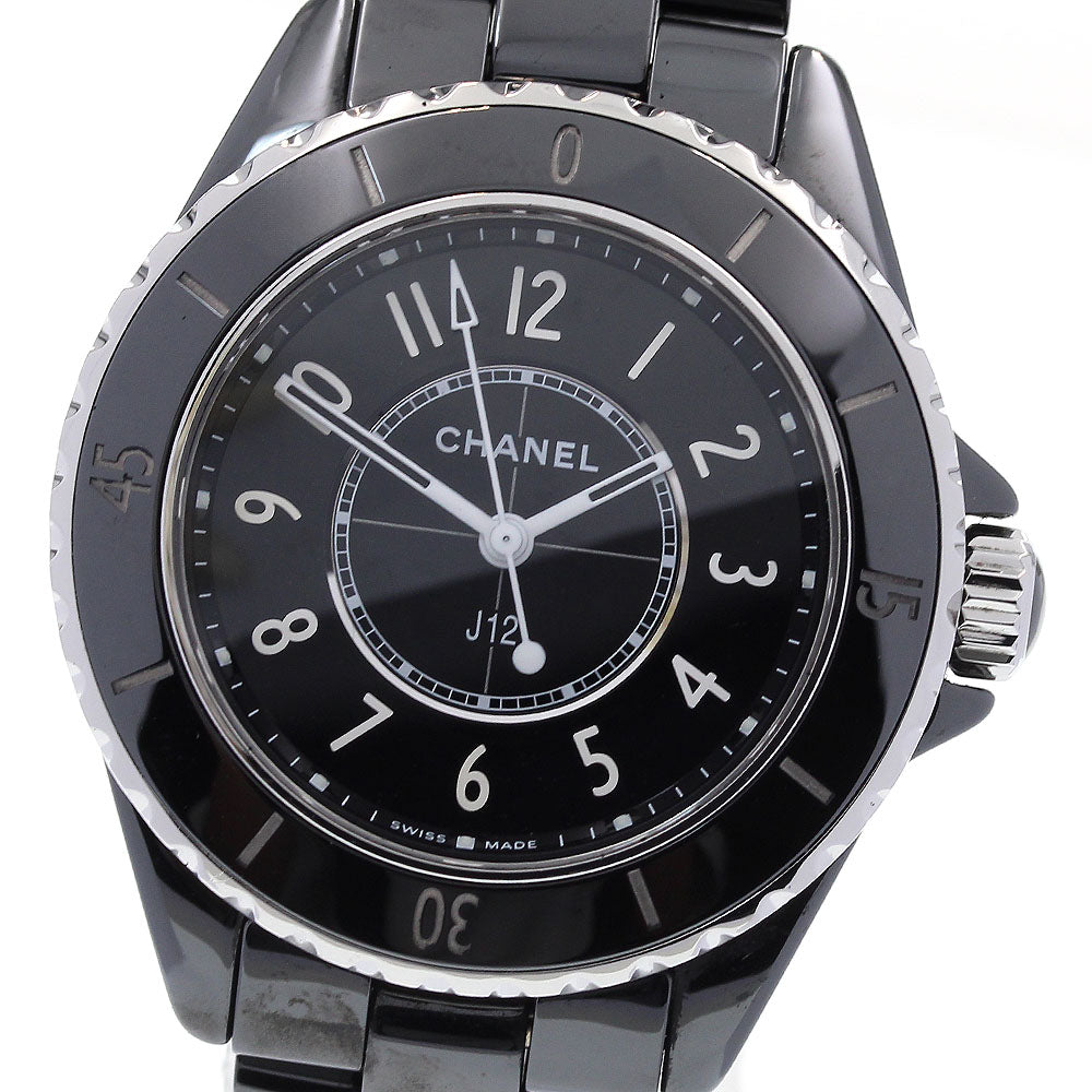 CHANEL H5695 J12 Black Ceramic Date Quartz Women's Watch Good Condition Warranty Included