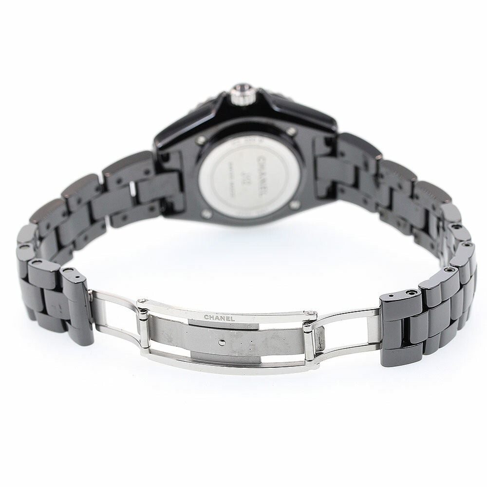 CHANEL H5695 J12 Black Ceramic Date Quartz Women's Watch Good Condition Warranty Included