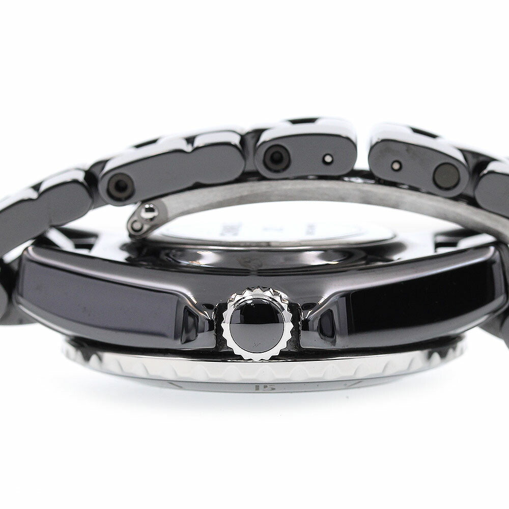 CHANEL H5695 J12 Black Ceramic Date Quartz Women's Watch Good Condition Warranty Included