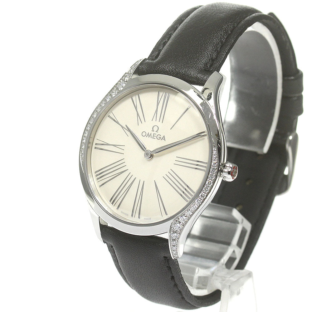 OMEGA 428.18.36.60.02.001 De Ville Tresor Diamond Bezel Quartz Men's Watch with Warranty
