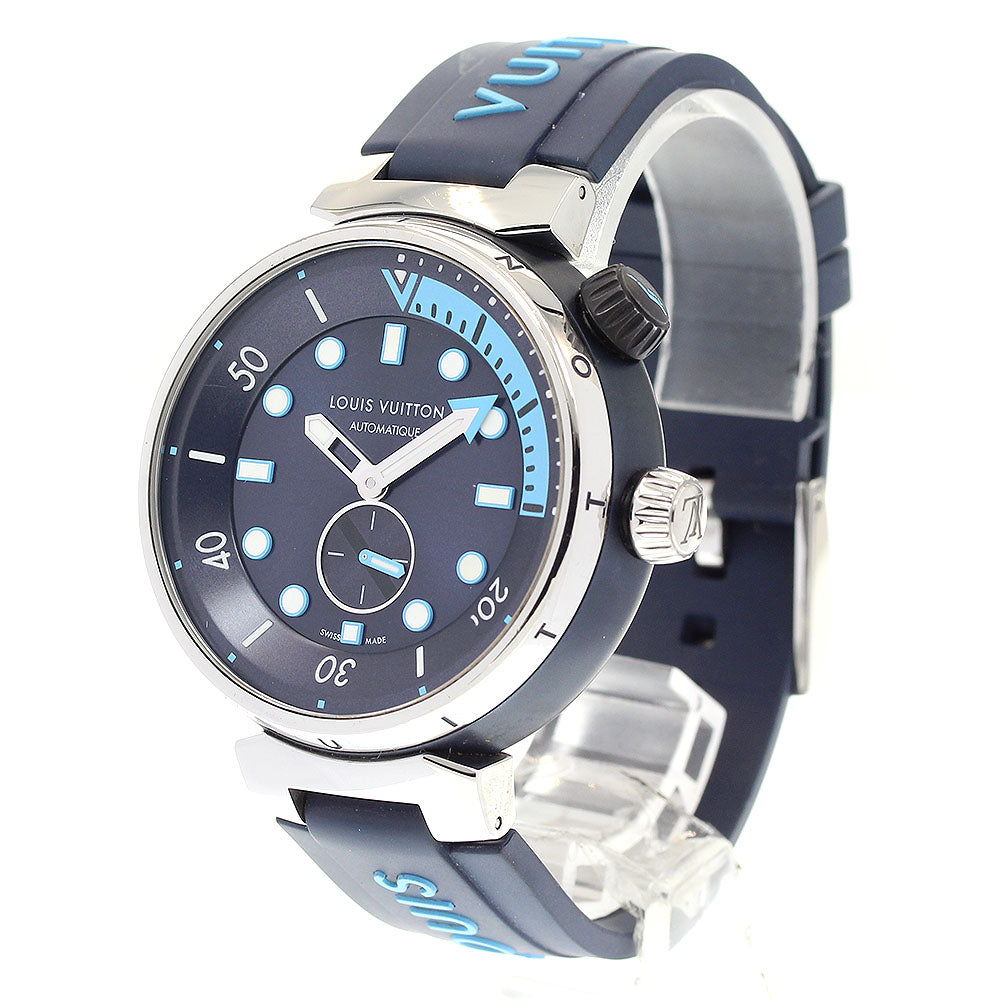 LOUIS VUITTON QA121 Tambour Street Diver Automatic Men's Watch Good Condition Box and Warranty Card Included