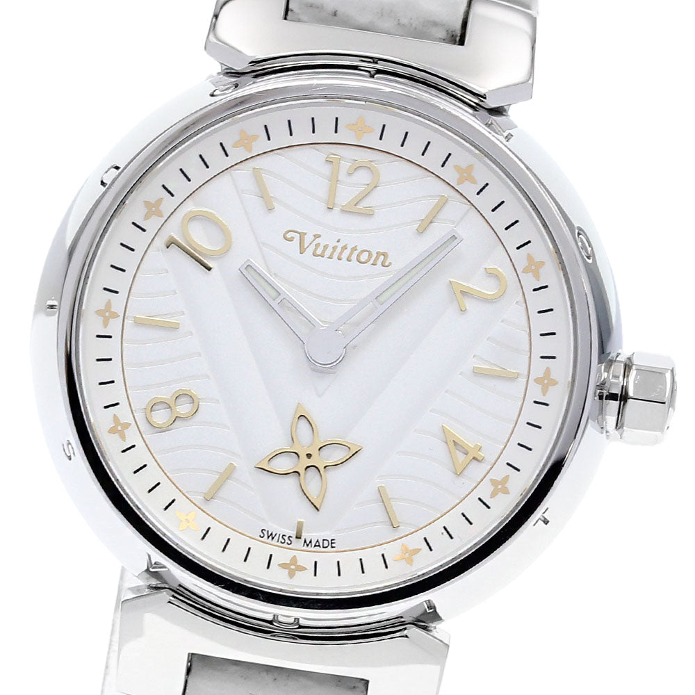 LOUIS VUITTON QA091 Tambour New Wave Small Second Quartz Women's Watch Good Condition