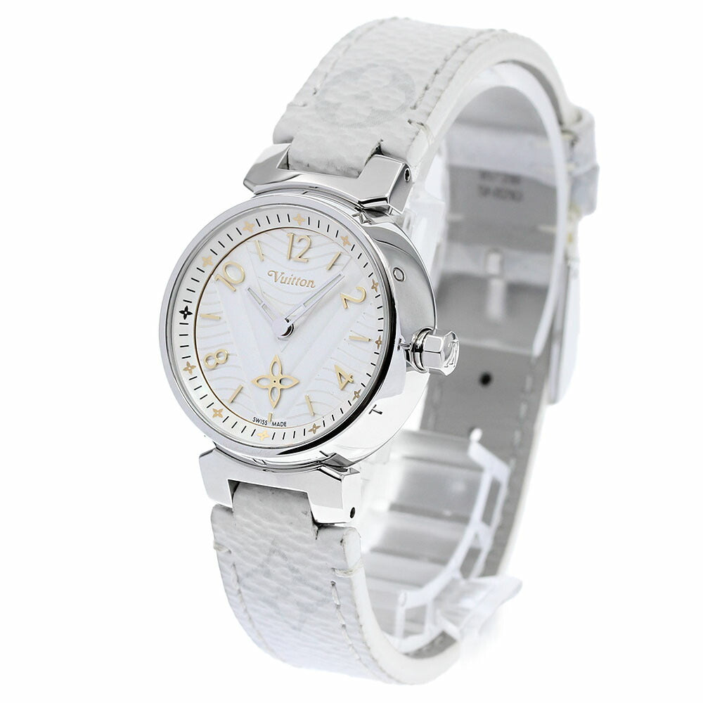 LOUIS VUITTON QA091 Tambour New Wave Small Second Quartz Women's Watch Good Condition