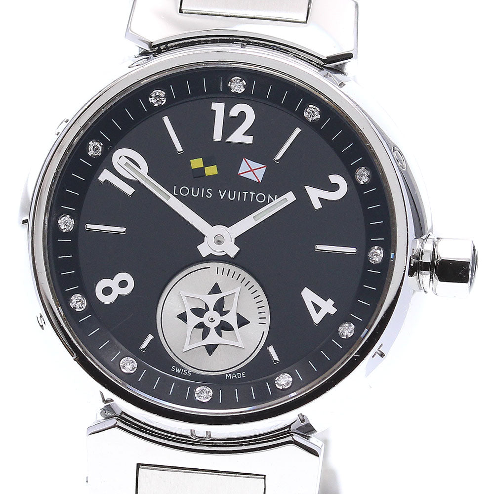 LOUIS VUITTON Q12M1 Tambour Lovely Cup 12 Diamond Quartz Women's with Inner Box