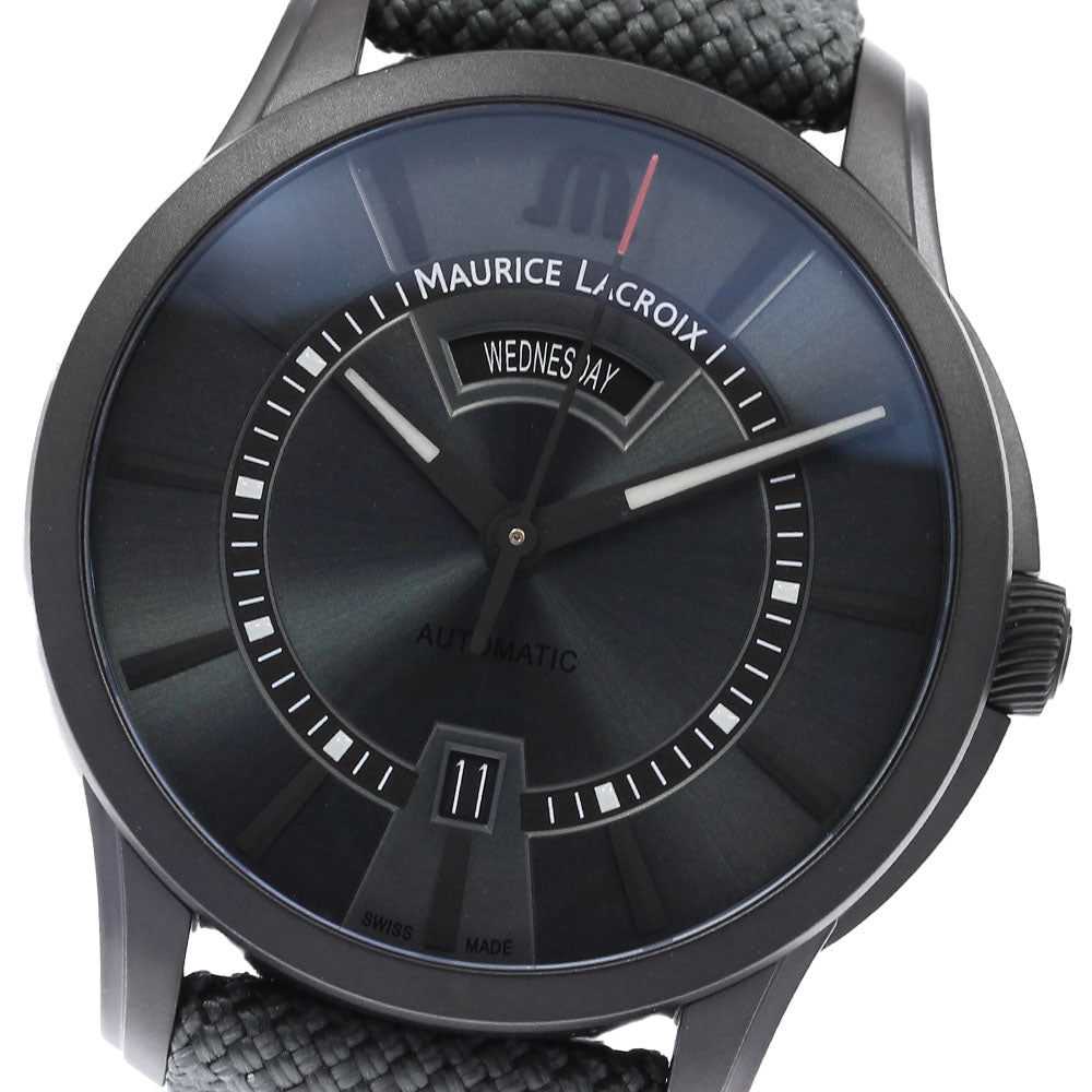 MAURICE LACROIX PT6358 Pontos Day-Date Automatic Men's Watch Excellent Condition
