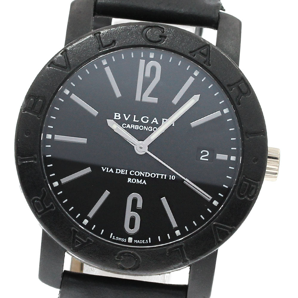BVLGARI BB40CL Bvlgari Carbon Date Automatic Men's Watch