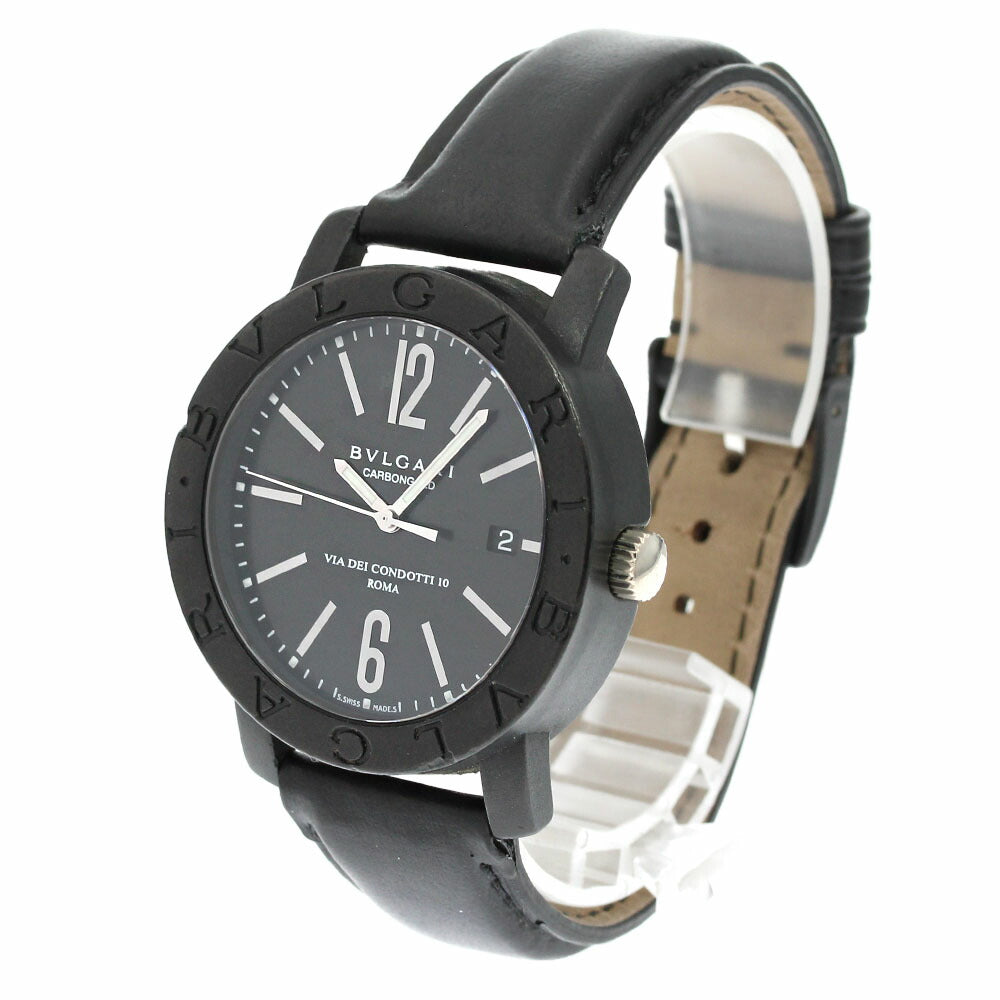 BVLGARI BB40CL Bvlgari Carbon Date Automatic Men's Watch