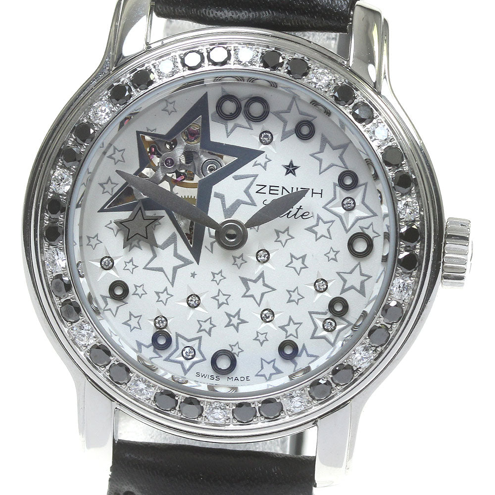 ZENITH 16.1221.68/01.C626 Baby Star Open Sea Diamond Bezel Automatic Women's Watch Good Condition