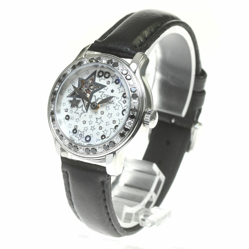 ZENITH 16.1221.68/01.C626 Baby Star Open Sea Diamond Bezel Automatic Women's Watch Good Condition