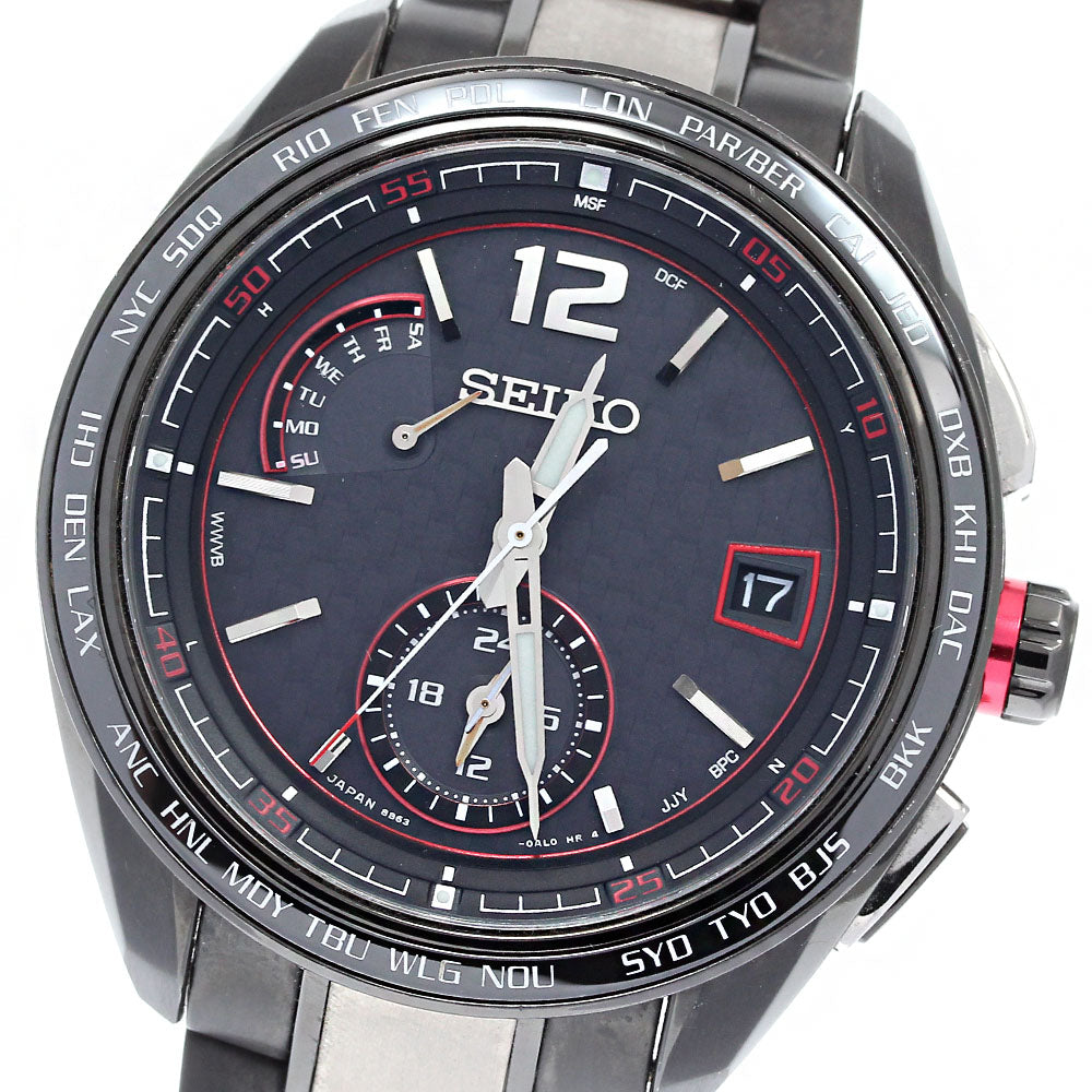 Seiko SAGA267/8B63-0AS0 Brightz Flight Expert Solar Radio-Controlled Men's Watch Excellent Condition Box and Warranty Card Included