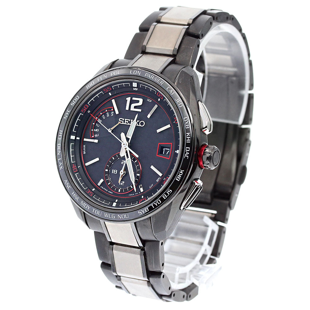 Seiko SAGA267/8B63-0AS0 Brightz Flight Expert Solar Radio-Controlled Men's Watch Excellent Condition Box and Warranty Card Included