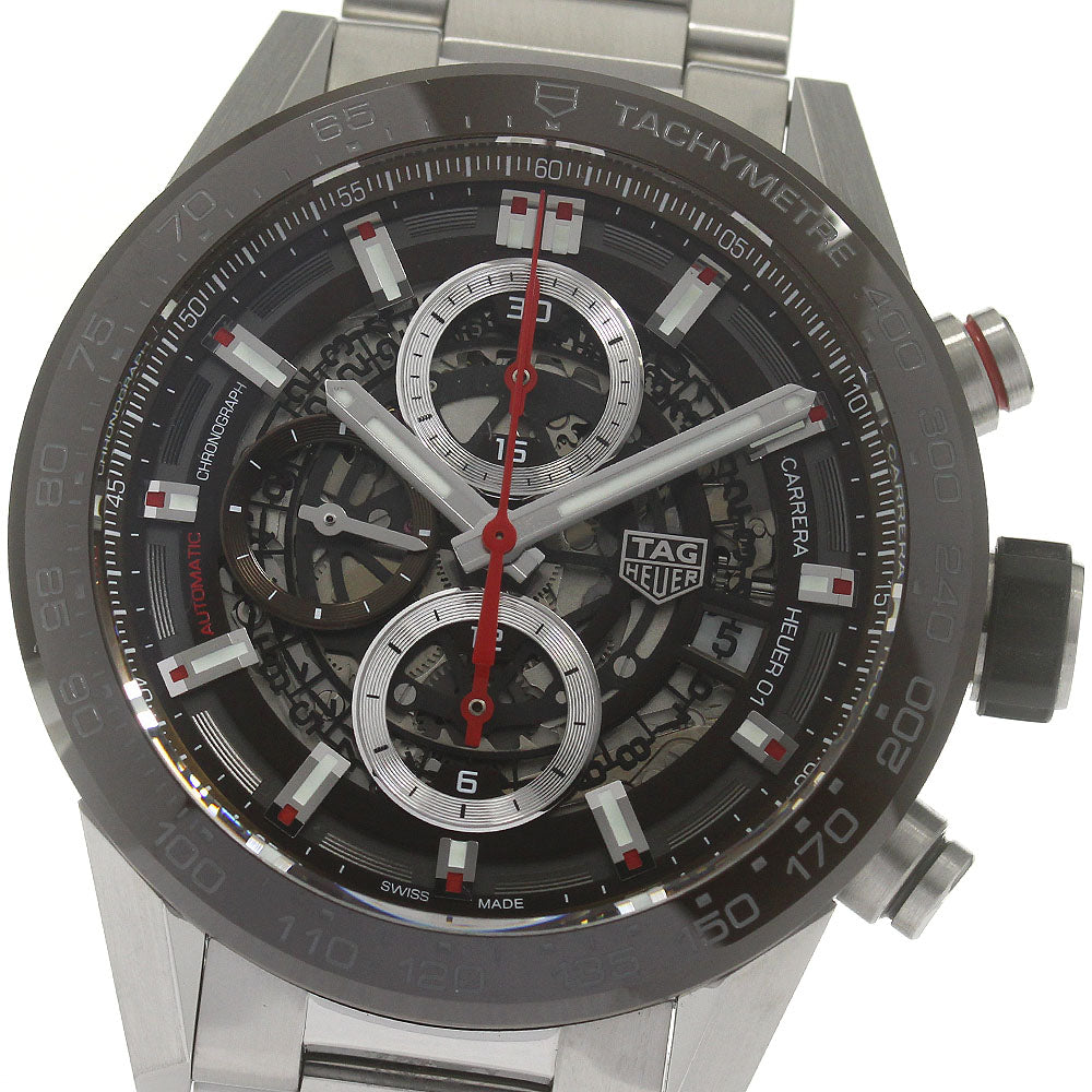 TAG HEUER CAR201U-0 Carrera Cal. Heuer 01 Chronograph Automatic Men's Watch Excellent Condition Box and Warranty Card Included