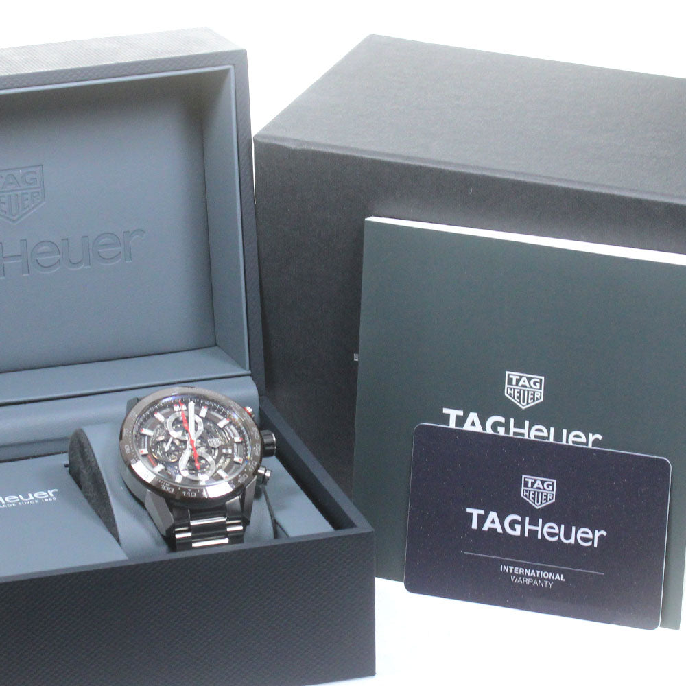 TAG HEUER CAR201U-0 Carrera Cal. Heuer 01 Chronograph Automatic Men's Watch Excellent Condition Box and Warranty Card Included