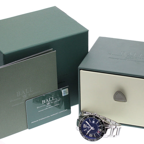 BALLWATCH GM3090C Engineer Master II Pilot GMT Automatic Men's Watch Good Condition Box and Warranty Card Included