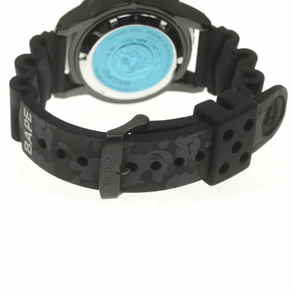 SEIKO 4R36-08K0/SZEL004 200m A Bathing Ape Japan Limited AT Men's Tire Excellent Condition Box and Warranty Card Included