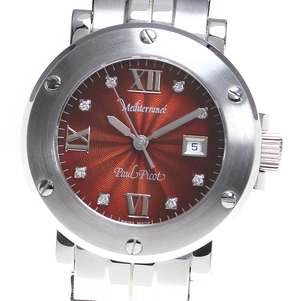 Paul Picot P4108.20LV.5D2 8P Diamond Date Quartz Boys Watch Excellent Condition Warranty Card Included