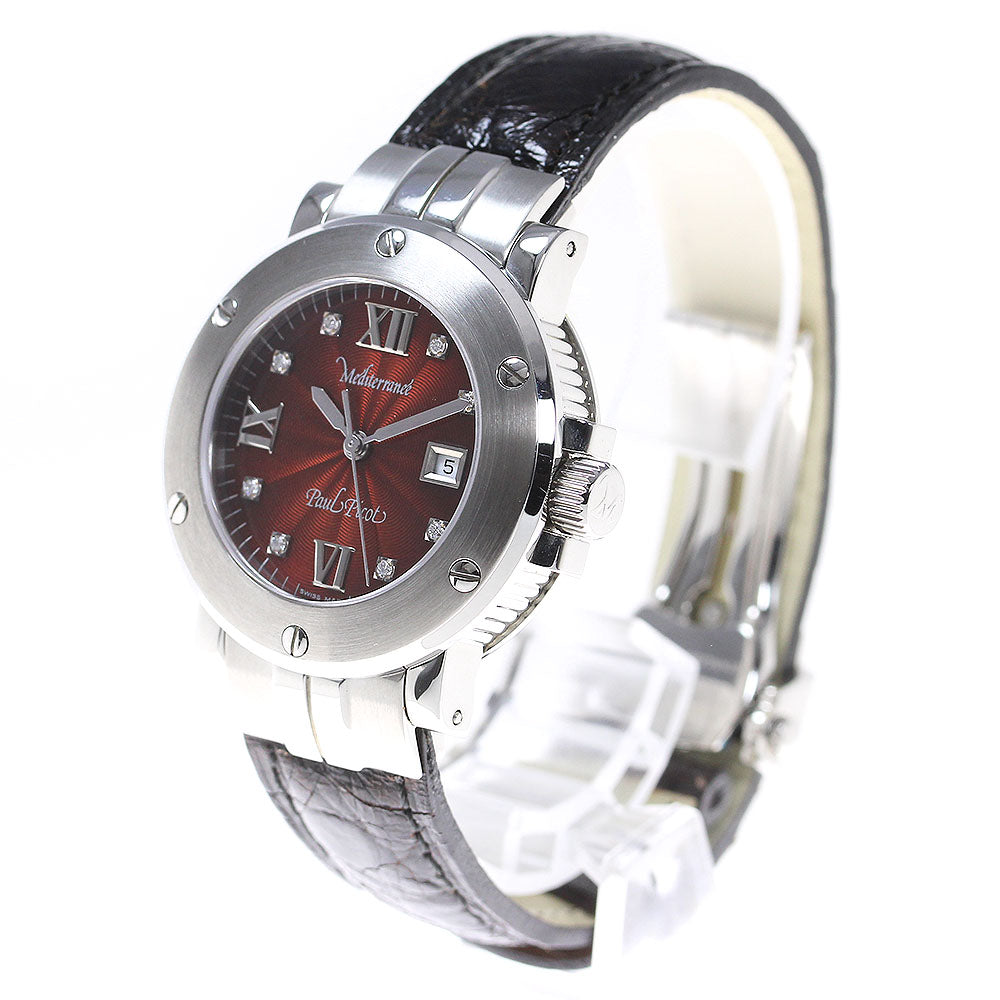 Paul Picot P4108.20LV.5D2 8P Diamond Date Quartz Boys Watch Excellent Condition Warranty Card Included