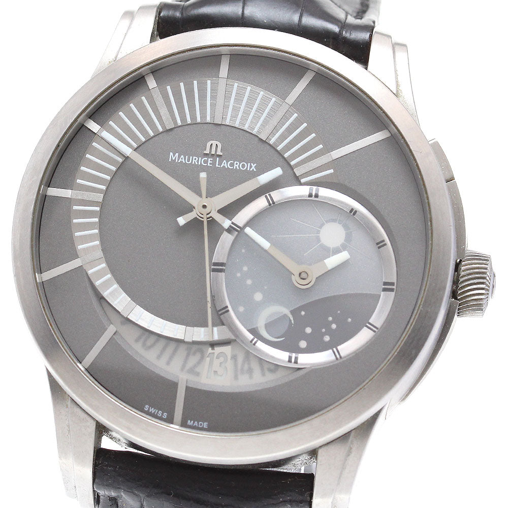 MAURICE LACROIX PT6108 Pontos Off-Center GMT Date Automatic Men's Watch with Warranty