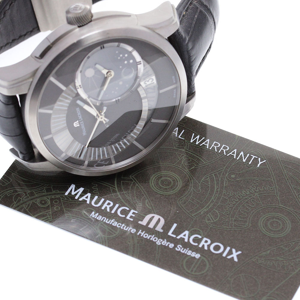 MAURICE LACROIX PT6108 Pontos Off-Center GMT Date Automatic Men's Watch with Warranty