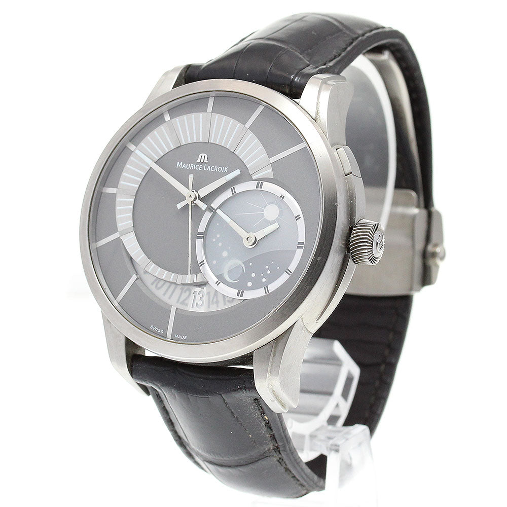 MAURICE LACROIX PT6108 Pontos Off-Center GMT Date Automatic Men's Watch with Warranty