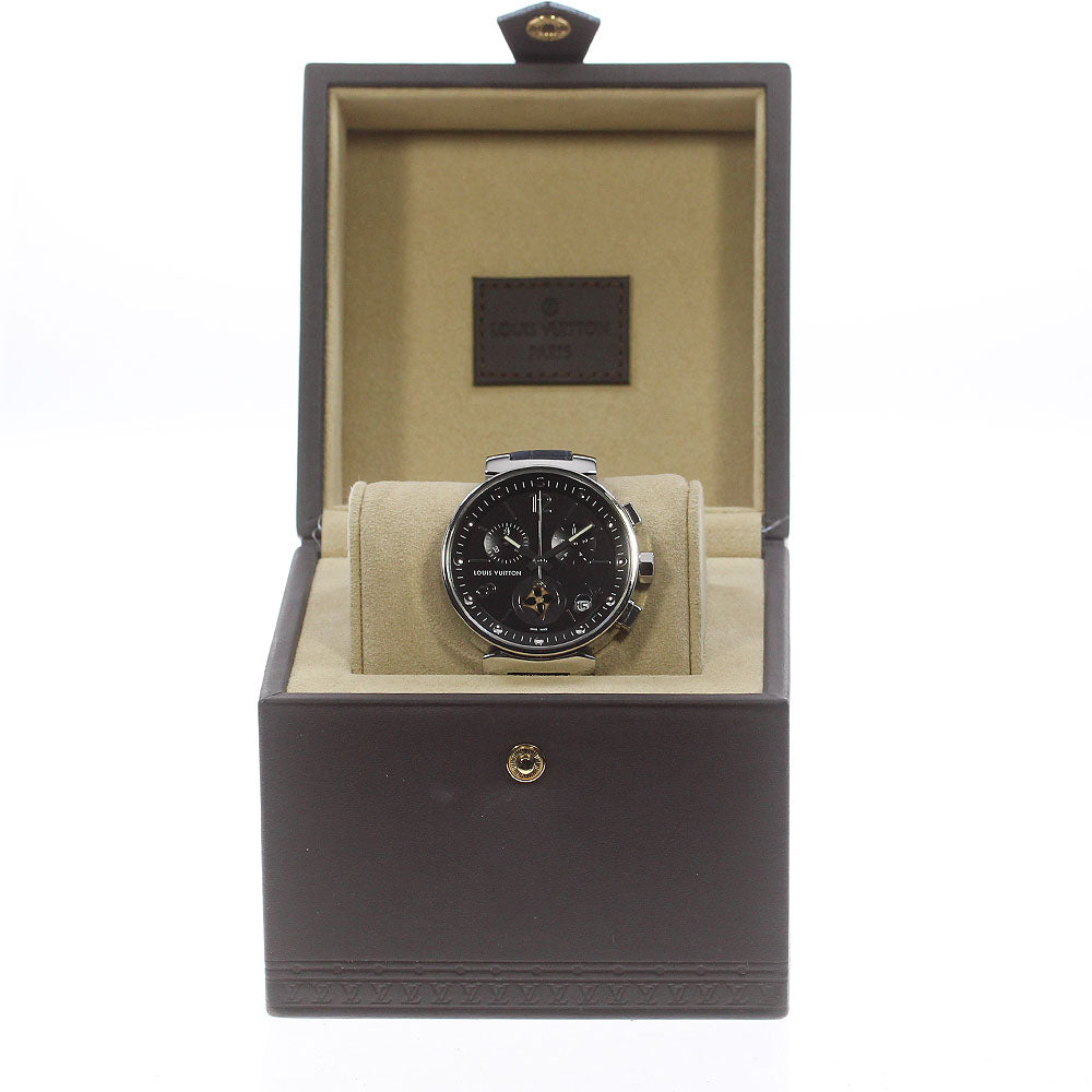 LOUIS VUITTON Q8D11 Tambour Moonstar GM Chronograph Quartz Men's Watch with Inner Box