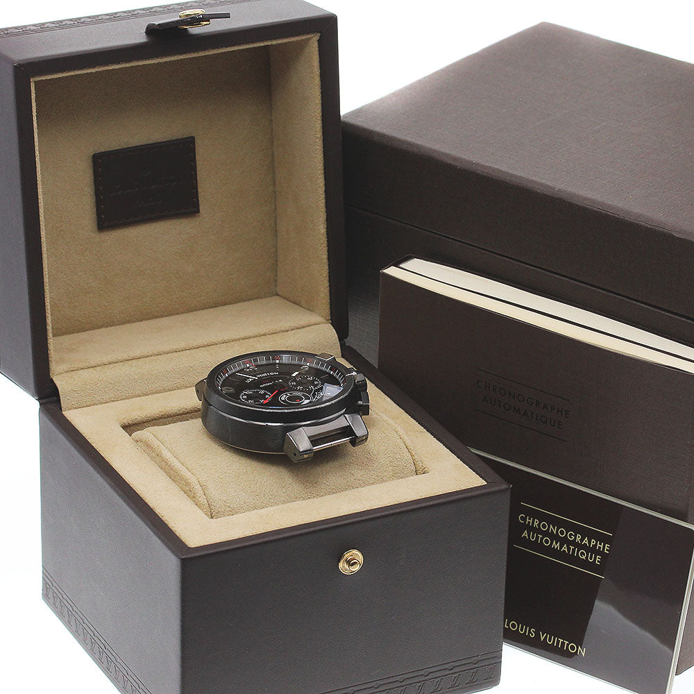 LOUIS VUITTON Q10580 Tambour Evolution GMT Chronograph Automatic Men's Watch with Box and Warranty