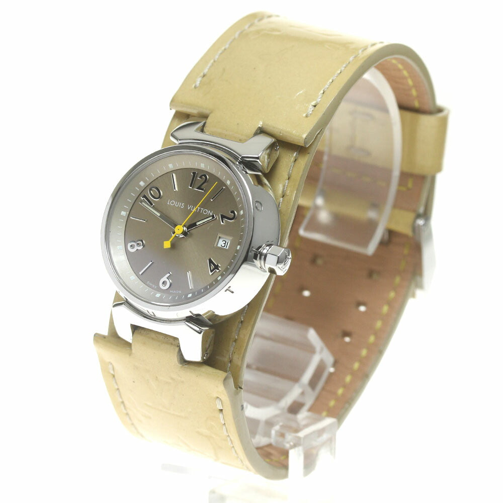 LOUIS VUITTON Q1212 Tambour Date Quartz Women's Watch Excellent Condition