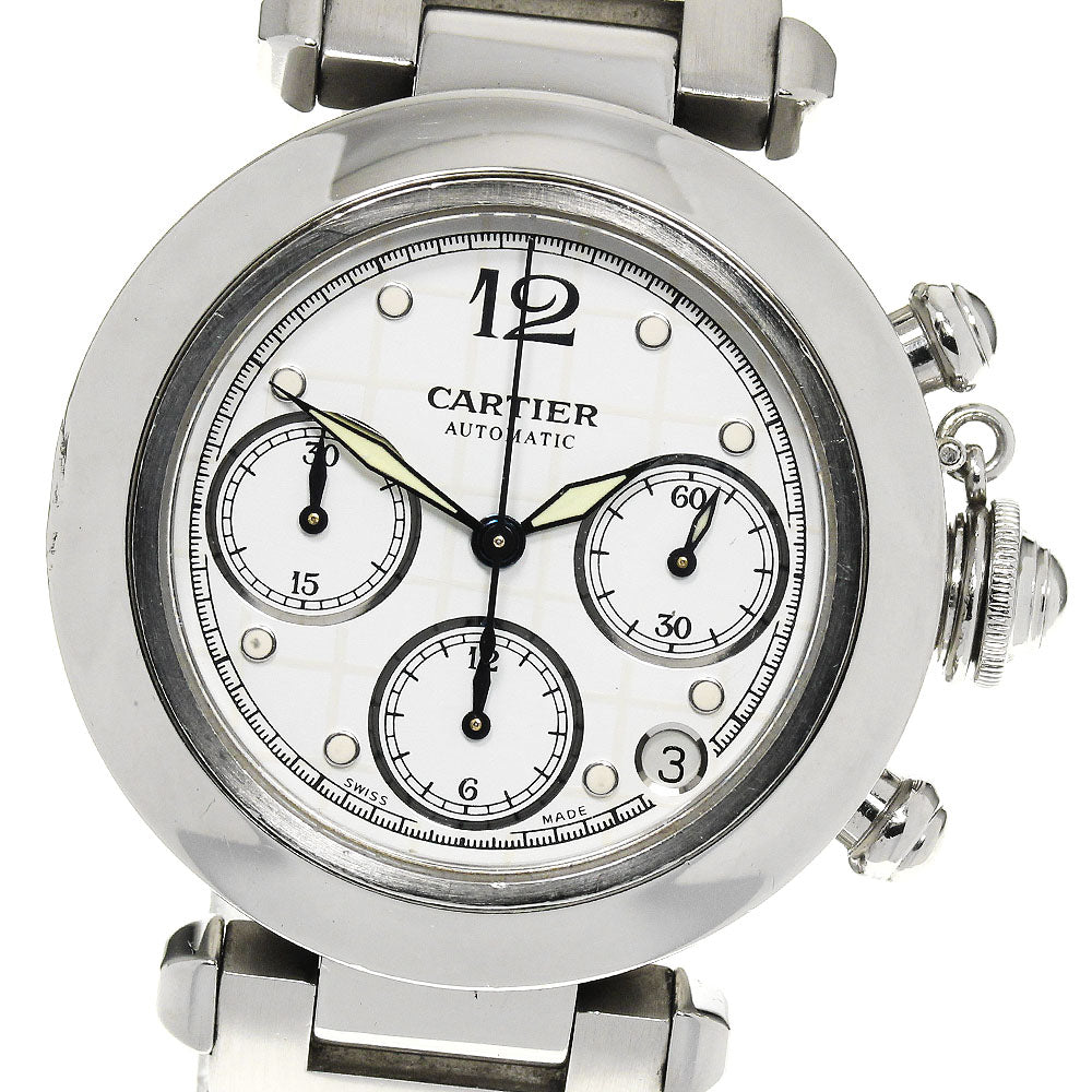 CARTIER W31039M7 Pasha C Chrono Date Automatic Boys Watch