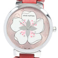 LOUIS VUITTON Q13MJE Tambour Sakura 8P Diamond Quartz Women's Watch with Box and Warranty