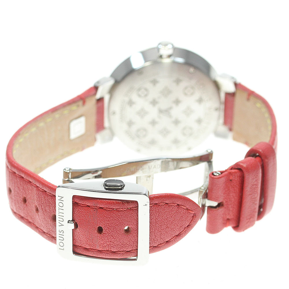 LOUIS VUITTON Q13MJE Tambour Sakura 8P Diamond Quartz Women's Watch with Box and Warranty
