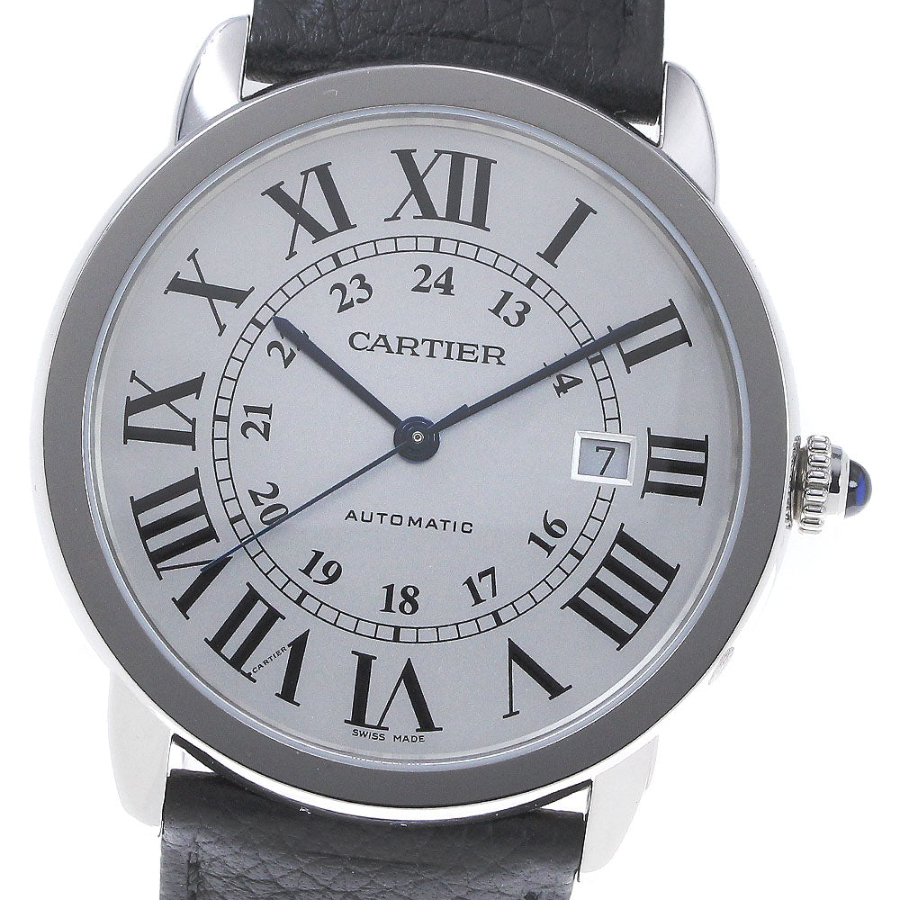 CARTIER WSRN0022 Rondo Solo Date Automatic Men's Watch Good Condition Box and Warranty Card Included