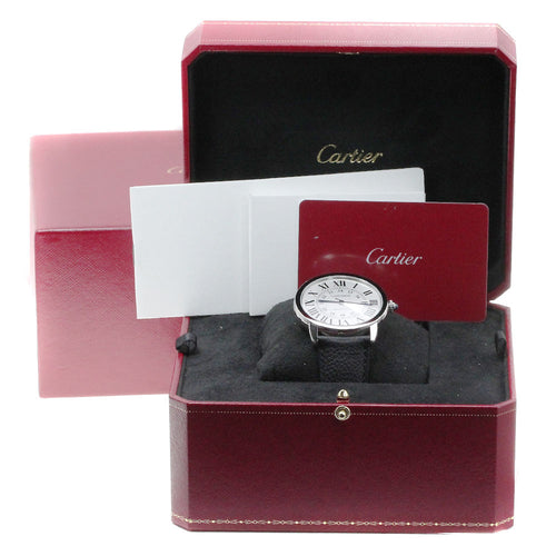 CARTIER WSRN0022 Rondo Solo Date Automatic Men's Watch Good Condition Box and Warranty Card Included