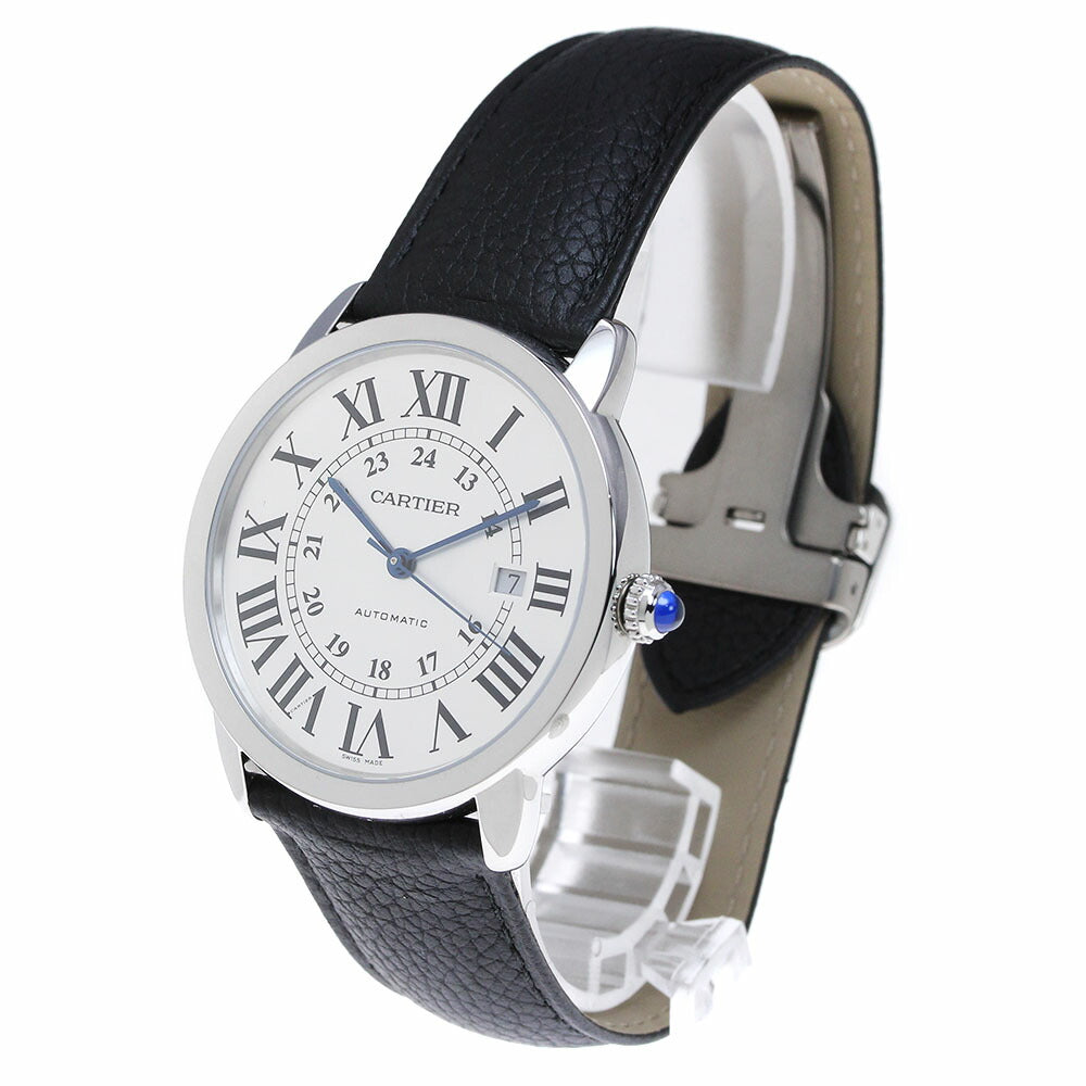 CARTIER WSRN0022 Rondo Solo Date Automatic Men's Watch Good Condition Box and Warranty Card Included