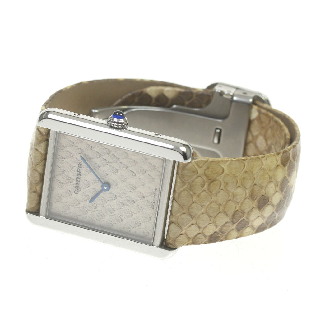 CARTIER W5200021 Tank Solo LM Snakeskin Pattern Quartz Men's Watch